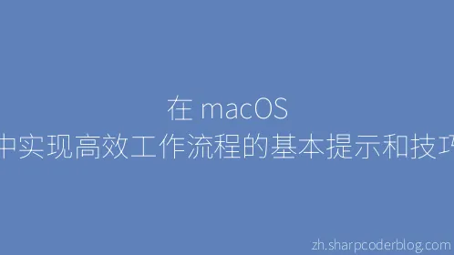 在 macOS 中实现高效工作流程的基本提示和技巧 - Thumbnail