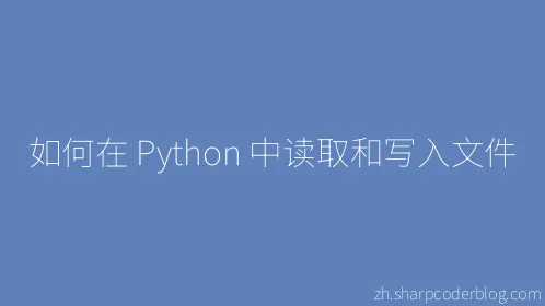 如何在 Python 中读取和写入文件 - Thumbnail
