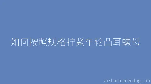 如何按照规格拧紧车轮凸耳螺母 - Thumbnail