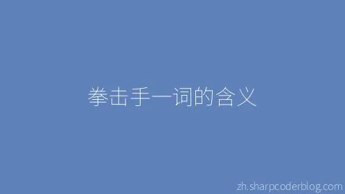 拳击手一词的含义 - Thumbnail