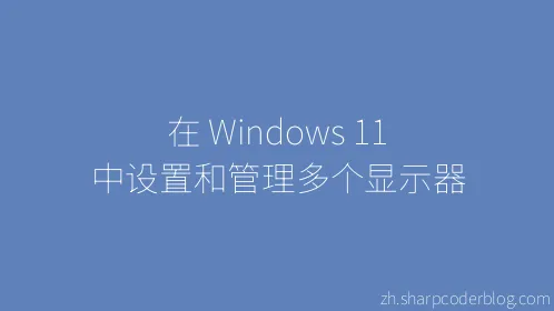 在 Windows 11 中设置和管理多个显示器 - Thumbnail